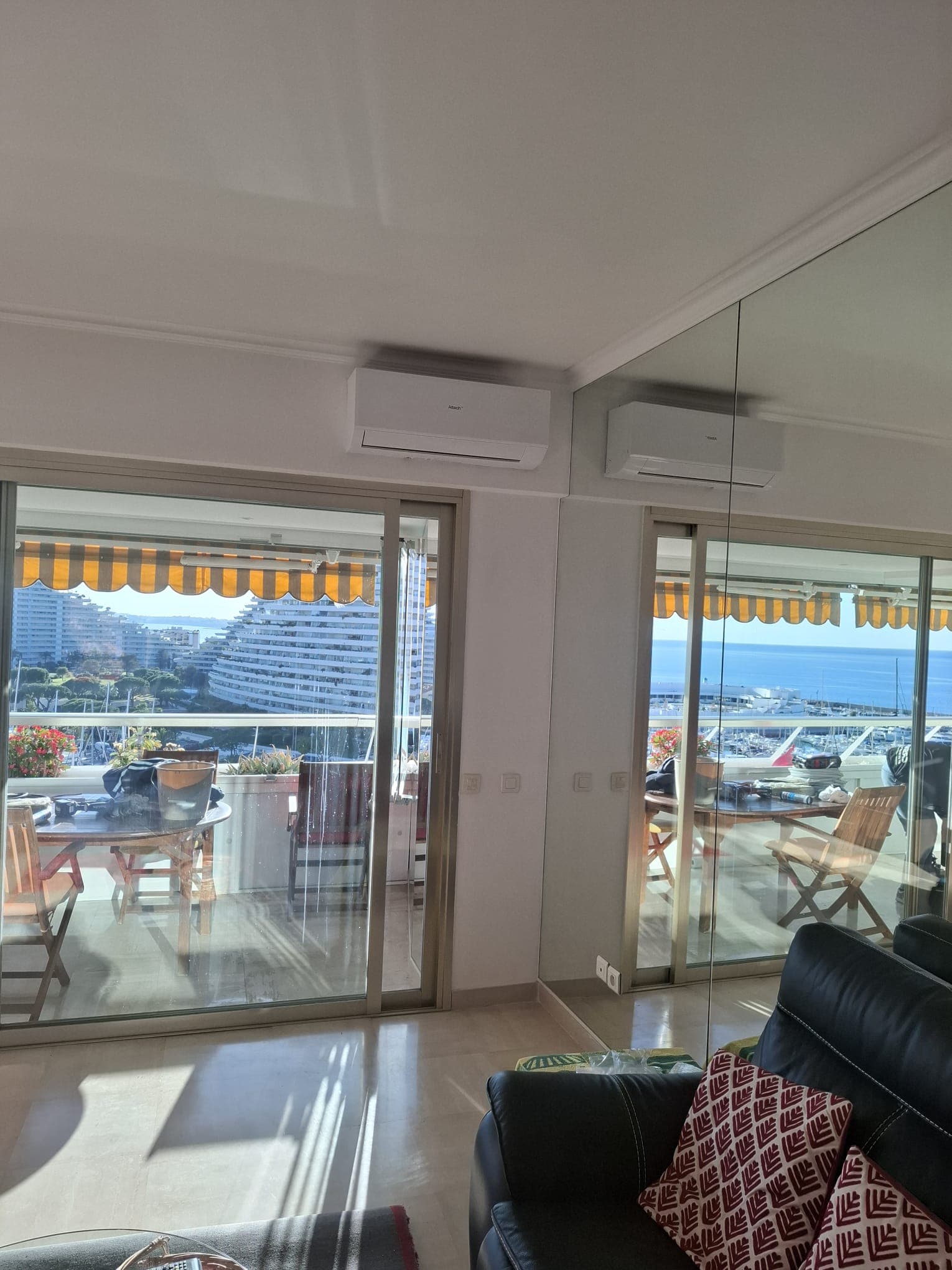 Climatisation salon vue mer